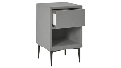 Nachtkast vierkant B Bright met 1 lade, zinc