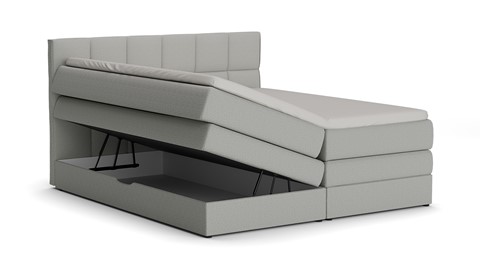 Opbergboxspring Jade - Bold touch, ashgrey