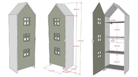 Draaideurkast Casami Bruges, entangled green