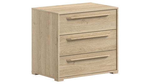 Commode Sam met 3 laden, eik