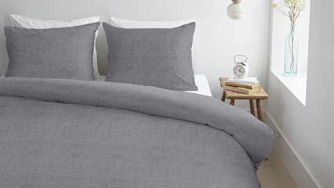 Dekbedovertrek Edo, dark grey