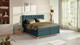 Boxspring Unik Elit vlak met gestoffeerd matras, teal