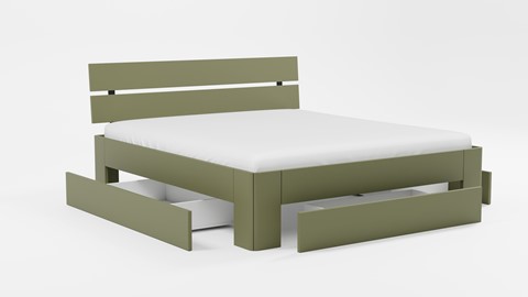 Bed Fresh 500 met hoofdbord en 3 opbergladen Bed Fresh 500 met hoofdbord en 3 opbergladen