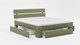 Bed Fresh 500 met hoofdbord en 3 opbergladen, rietgroen