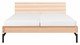 Bed Sky beuken met hoofdbord hout en poot metaal, beuken