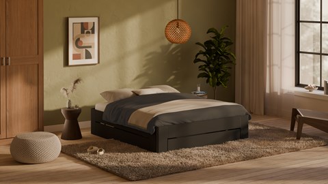 Bed Fresh 500 met 3 opbergladen, antraciet