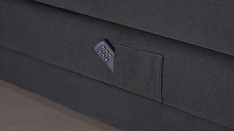 Boxspring Autentik Tunn verstelbaar met gestoffeerd matras, anthracite