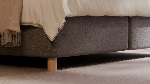 Boxspring Flow met Kårlsson Excellence matras, dark grey