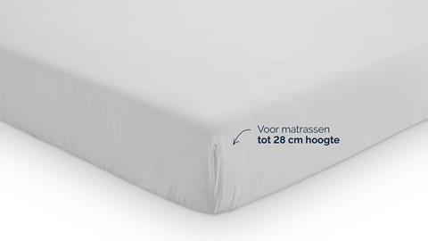 Hoeslaken B Bright Percale, off-white
