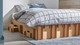 Paper Bed met laden, bruin