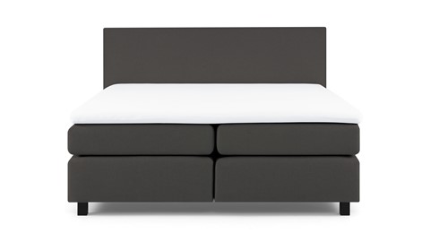 Boxspring Autentik Kurbat vlak met gestoffeerd matras, anthracite