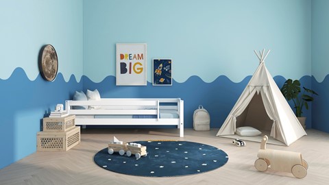 Bedbank Kris met uitvalbeveiliging, wit