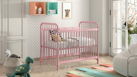Babyledikant Bronxx, roze