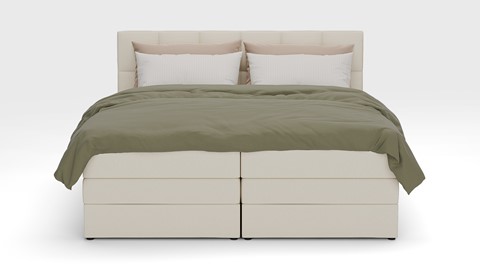 Opbergboxspring Jade - Matte leather, ecru