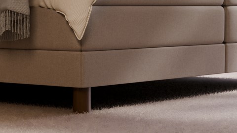 Elektrische boxspring Ridge, beige