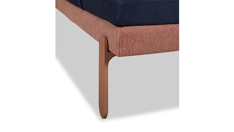 Bed Element met hoofdbord Lush, nachttafels en coolmotion 2 matrassen, powder