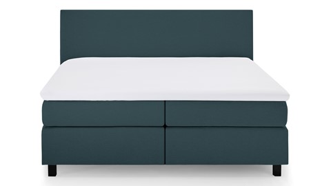 Boxspring Autentik Tunn vlak met gestoffeerd matras, teal