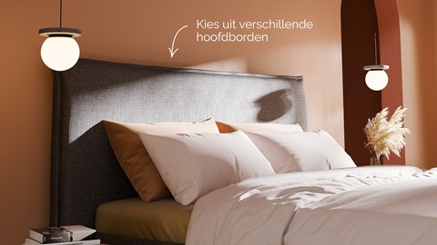Opbergbed Morgan - Linen touch, dark grey
