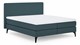 Boxspring Attraktiv Lykka vlak met gestoffeerd matras, teal