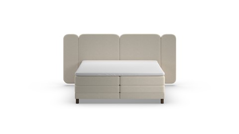 Elektrische boxspring Ridge - Wool look, natural