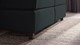 Boxspring Autentik Tunn vlak met gestoffeerd matras, anthracite
