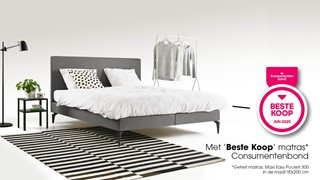Boxspring Cisano vlak met Easy Pocket 300 matras