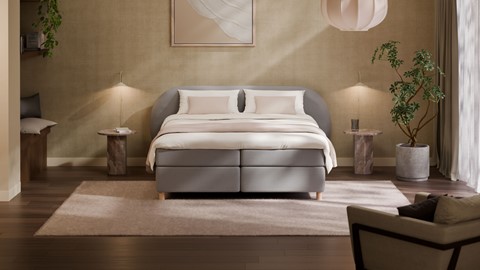 Boxspring Flow, light grey