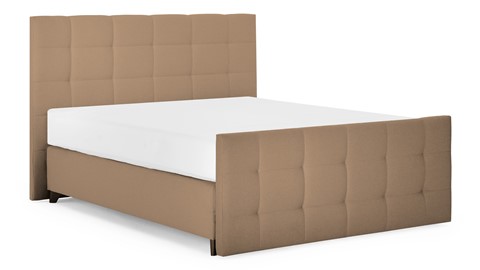 Boxspring Unik Varje vlak met Vildar Royal matras, caramel