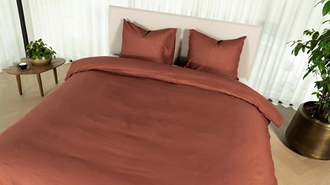 Dekbedovertrek Sophia, terracotta