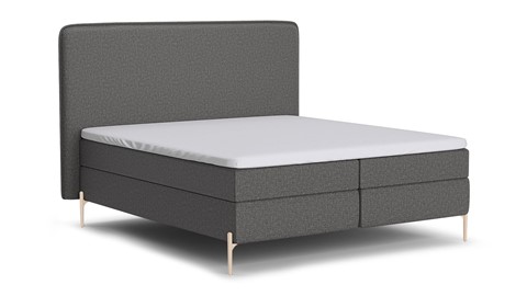 Boxspring Quartz - Linen touch, dark grey