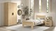 Kinderkamer Sam met bed, nachtkast en 2 deurs draaideurkast, eik