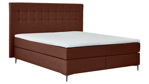 Boxspring Jade vlak met gestoffeerd matras, copper