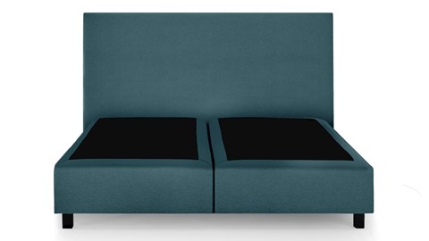 Boxspring Autentik vlak zonder matras, teal