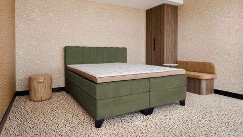 Hotelboxspring Suite met topper Luxury, sage
