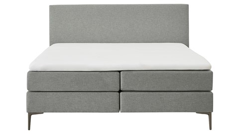 Boxspring Emerald vlak met gestoffeerd matras, grey