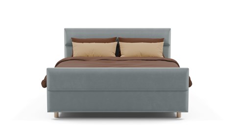 Boxspring Mica - Soft touch, light blue