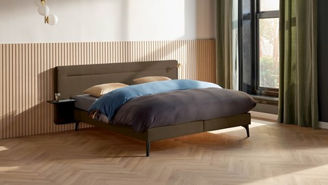 Boxspring Element Hallbar vlak met Balance matras, cappuccino