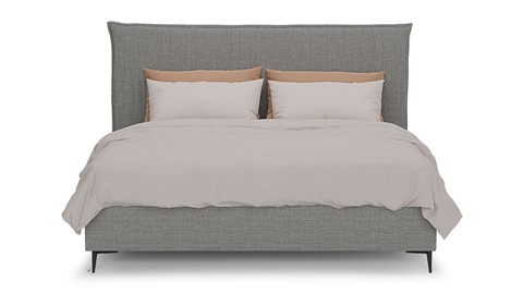 Opbergbed Morgan - Pure touch, zinc