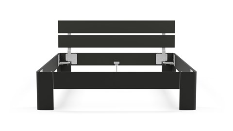 Bed Fresh met hoofdbord, zwart