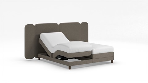 Elektrische boxspring Ridge met Kårlsson Excellence matras, grey