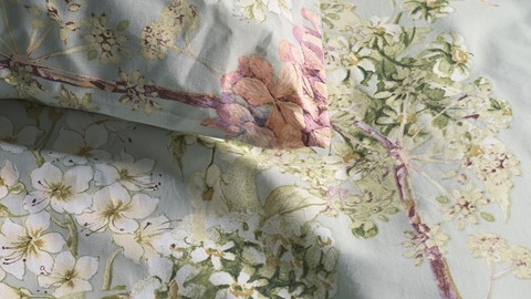 Dekbedovertrek Corsage, green