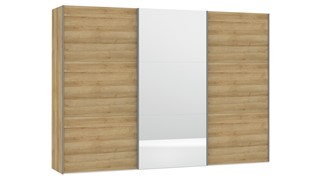 Schuifdeurkast Kixx met hout- en spiegeldeuren