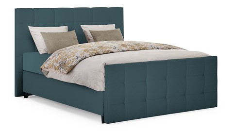 Boxspring Unik Varje vlak met Vildar Royal matras, teal