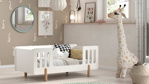 Babyledikant Smile met kast, wit