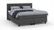 Boxspring Autentik Tunn vlak met gestoffeerd matras, donkergrijs