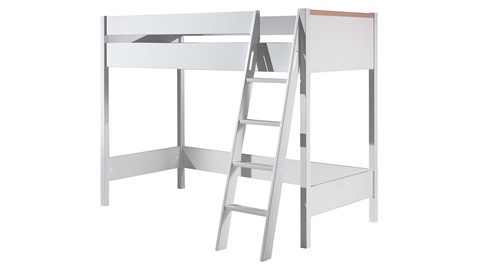 Hoogslaper Londen met bureau en kast, wit