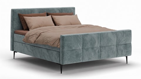 Boxspring Crystal - Velvet glow, grey blue