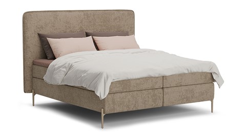 Boxspring Quartz - Velvet motif, taupe