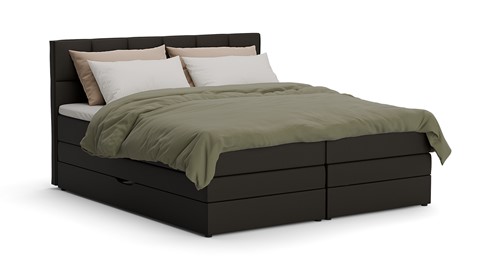 Opbergboxspring Jade - Matte leather, onyx