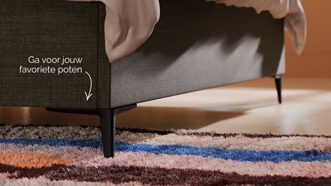 Opbergbed Morgan - Pure touch, turtle